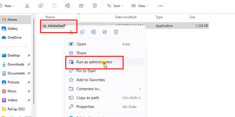 After Effects 2023: Tải Và Cài Đặt Chi Tiết Nhất 17 chuột phài vào file kích hoạt và chọn run as admin