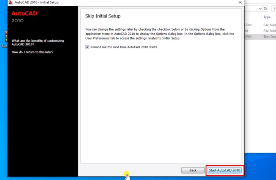 Autocad 2010 Full Crack: Hướng Dẫn Bạn Cài Đặt 20 Bấm Start Autocad 2010