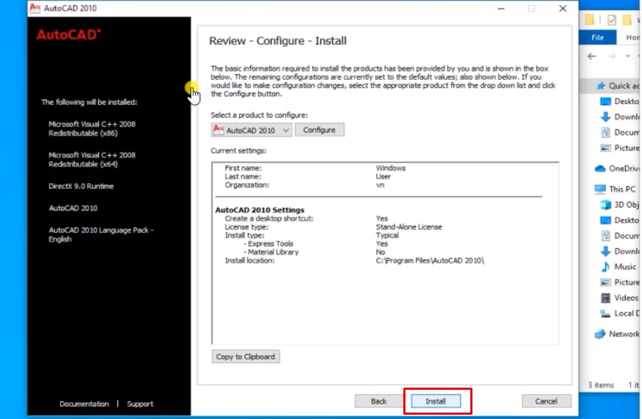 Autocad 2010 Full Crack: Hướng Dẫn Bạn Cài Đặt 16 Bấm Install