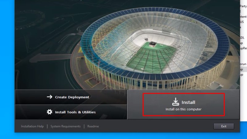Bấm Install