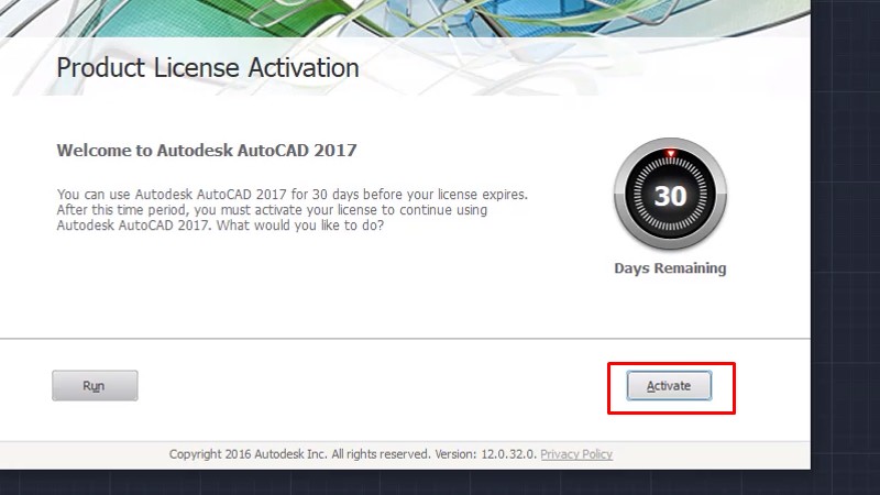 Tải AutoCad 2017 Và Hướng Dẫn Setup Chi Tiết 20 Bấm Activate