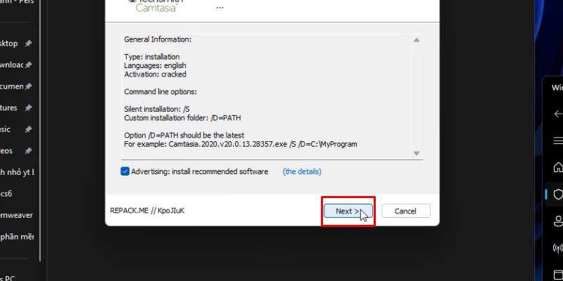 Camtasia 2020: Tải, Cài Đặt & Hướng Dẫn Kích Hoạt 13 bấm Next