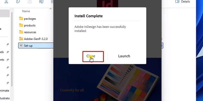 InDesign 2023: sáng tạo nội dung chuyên nghiệp 13 Bấm close