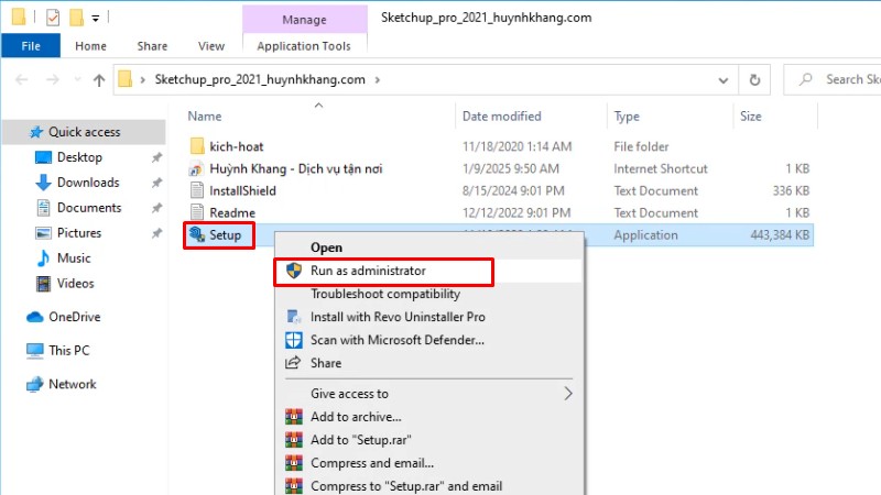 Sketchup 2021 Cài Đặt Chỉ 3 Phút 11 Khởi chạy file Setup bằng Admin