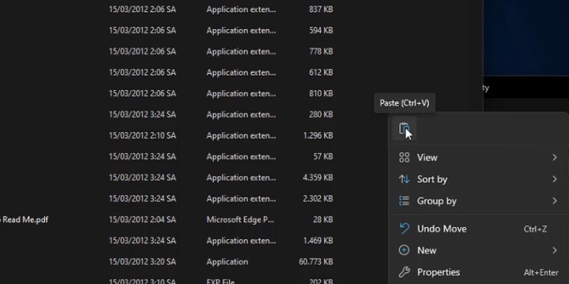 paste file đã coppy ở bước 9 vào đây