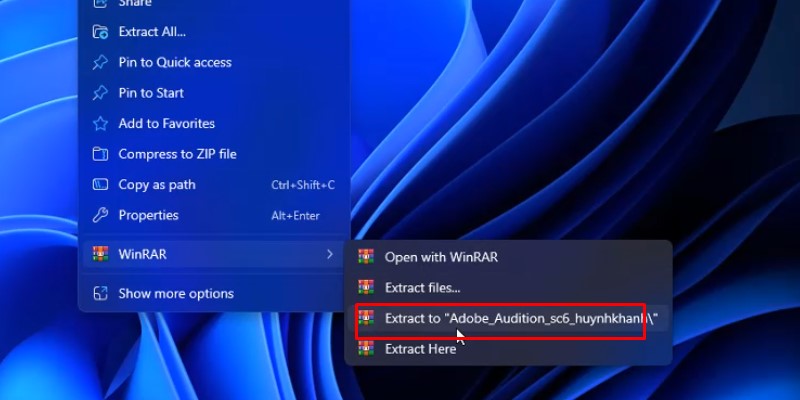 Adobe Audition CS6 Hướng Dẫn Cài Đặt Chi Tiết 10 giải nén phần mềm như hình