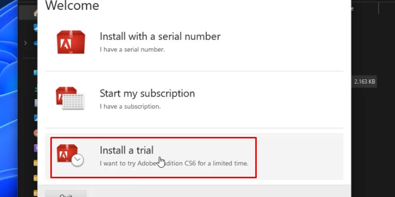 Adobe Audition CS6 Hướng Dẫn Cài Đặt Chi Tiết 13 bấm vào Install a trial