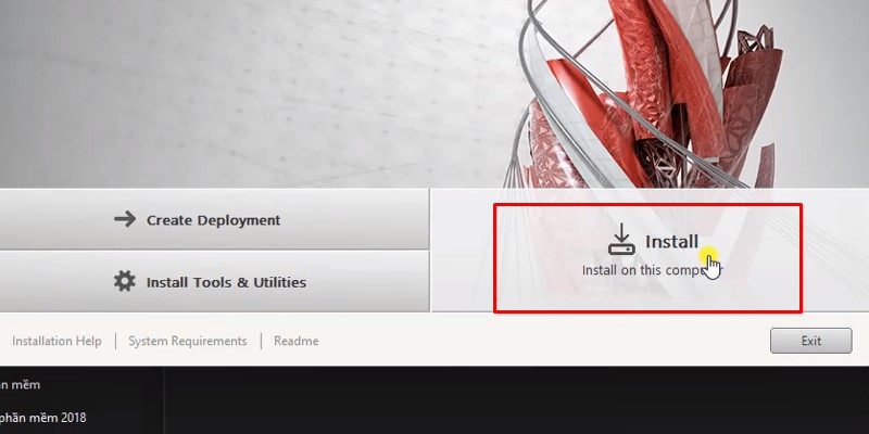 bấm vào Install