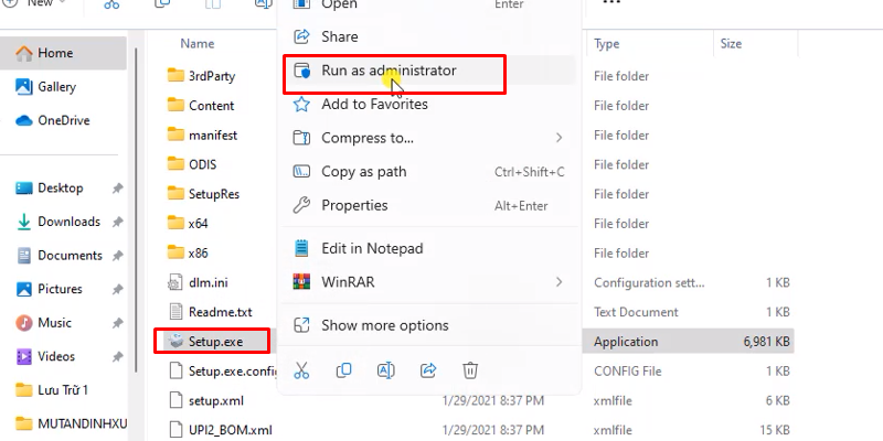 AutoCAD 2022 Phiên Bản Hoàn Chỉnh 11 chuột phải ffile setup và chọn Run as admin