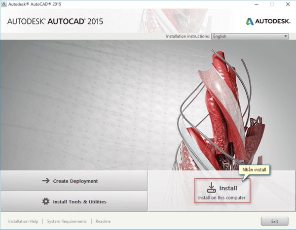 Click vào mục Install
