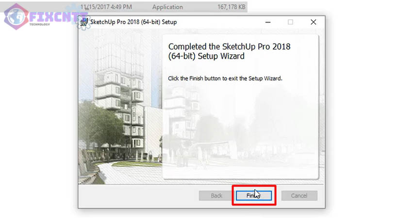 Chọn Finish